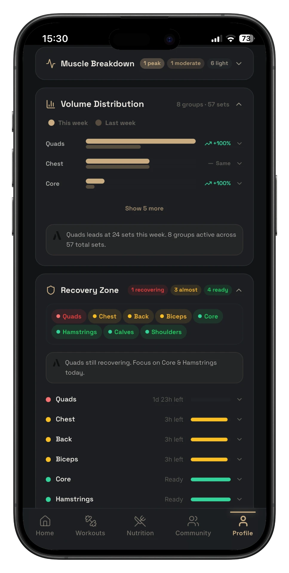 A90 Recovery Zone screen